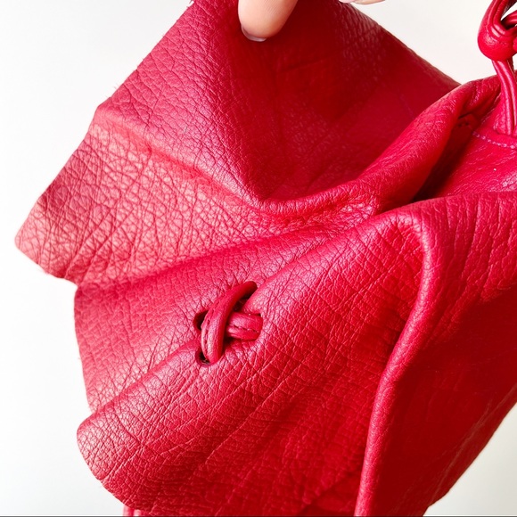 VTG red Stone Mountain skirted hobo bag - Picture 3 of 7